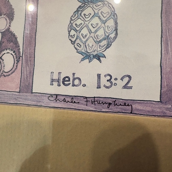 Vintage Charles Humphrey Me & My House Serve the Lord Collage Print Framed 20x16 - Picture 2 of 11